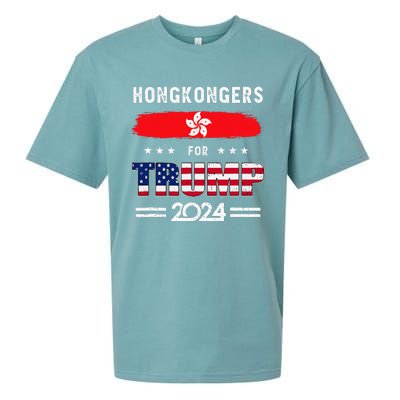 Hong Kongers For Trump 2024 Hong Kong Flag Patriotic Sueded Cloud Jersey T-Shirt