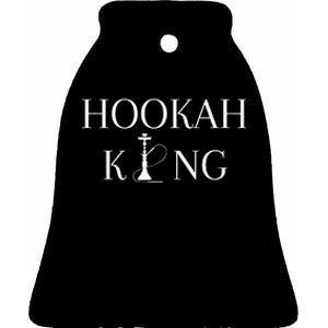 Hookah King Funny Shisha Lover Ceramic Bell Ornament