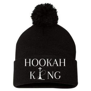 Hookah King Funny Shisha Lover Pom Pom 12in Knit Beanie