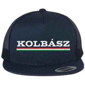 Hungarian Kolbasz Funny Hungary Traditional Food Dish Flat Bill Trucker Hat