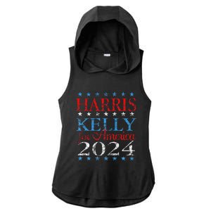 Harris Kelly For America 2024 Kamala Harris Mark Kelly Ladies PosiCharge Tri-Blend Wicking Draft Hoodie Tank