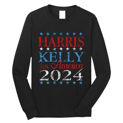 Harris Kelly For America 2024 Kamala Harris Mark Kelly Long Sleeve Shirt