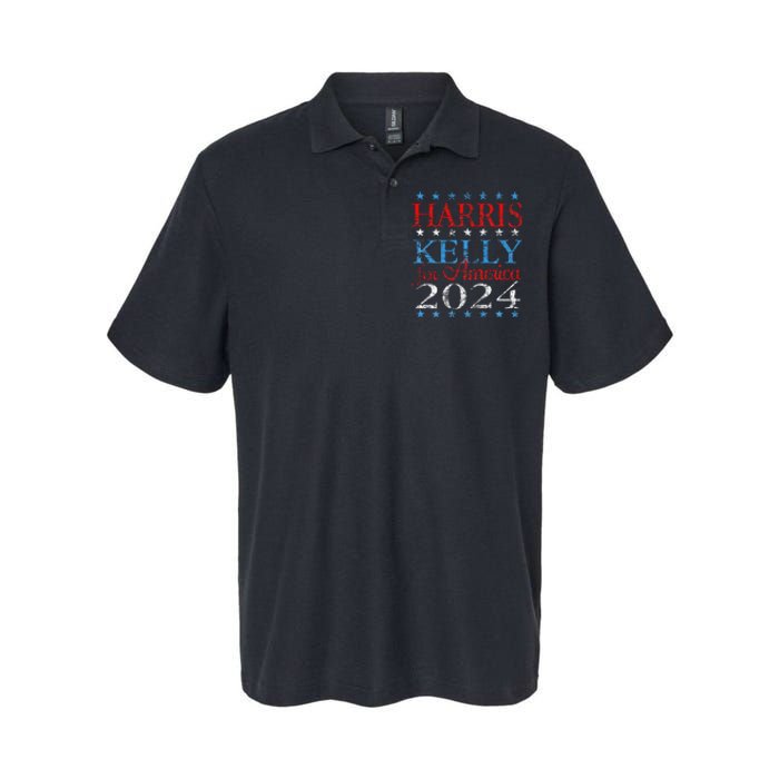 Harris Kelly For America 2024 Kamala Harris Mark Kelly Softstyle Adult Sport Polo