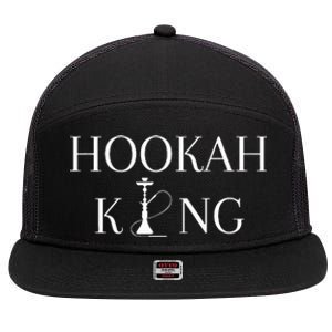 Hookah King Funny Shisha Lover 7 Panel Mesh Trucker Snapback Hat