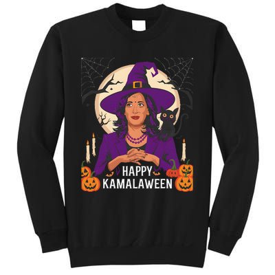 Happy Kamalaween Funny Halloween Kamala Harris Witchy Cat Sweatshirt