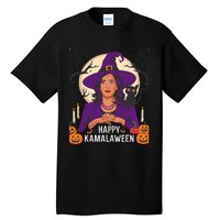 Happy Kamalaween Funny Halloween Kamala Harris Witchy Cat Tall T-Shirt