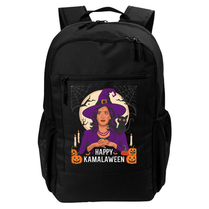 Happy Kamalaween Funny Halloween Kamala Harris Witchy Cat Daily Commute Backpack