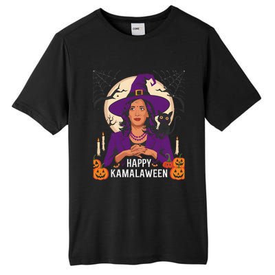 Happy Kamalaween Funny Halloween Kamala Harris Witchy Cat Tall Fusion ChromaSoft Performance T-Shirt