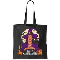 Happy Kamalaween Funny Halloween Kamala Harris Witchy Cat Tote Bag