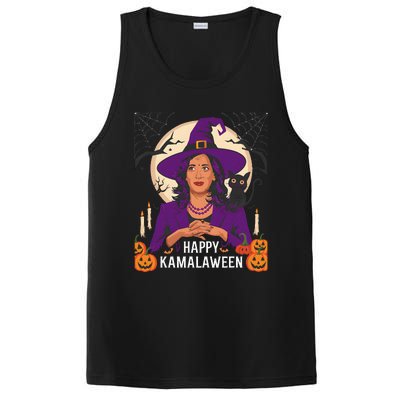 Happy Kamalaween Funny Halloween Kamala Harris Witchy Cat PosiCharge Competitor Tank