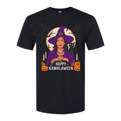 Happy Kamalaween Funny Halloween Kamala Harris Witchy Cat Softstyle® CVC T-Shirt