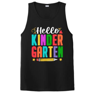 Hello Kindergarten First Day Of School Teachers Students PosiCharge Competitor Tank