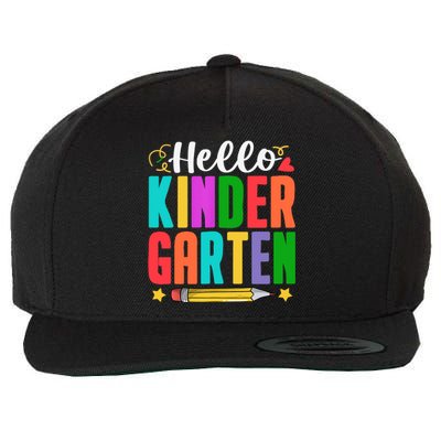 Hello Kindergarten First Day Of School Teachers Students Wool Snapback Cap