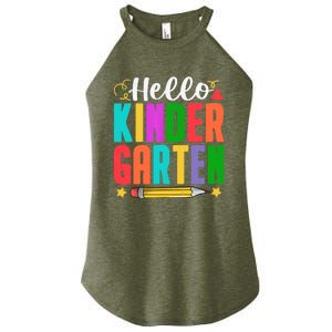 Hello Kindergarten First Day Of School Teachers Students Women's Perfect Tri Rocker Tank