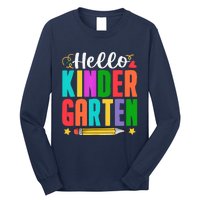 Hello Kindergarten First Day Of School Teachers Students Long Sleeve Shirt