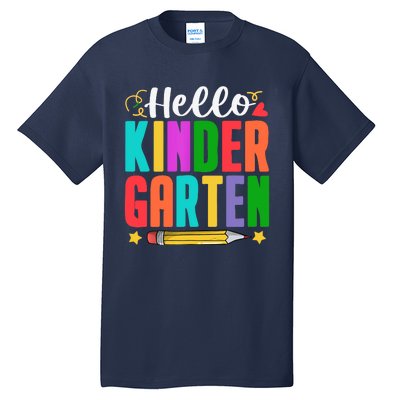 Hello Kindergarten First Day Of School Teachers Students Tall T-Shirt