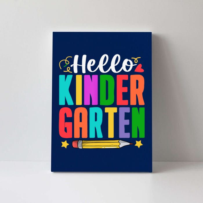 Hello Kindergarten First Day Of School Teachers Students Canvas