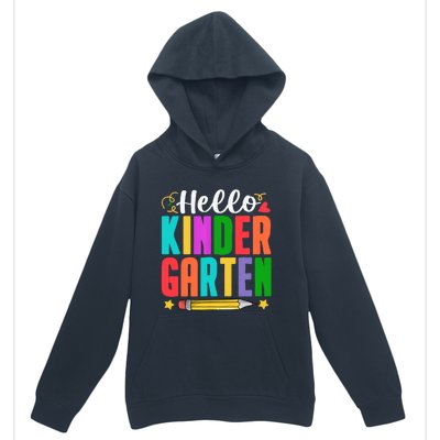 Hello Kindergarten First Day Of School Teachers Students Urban Pullover Hoodie