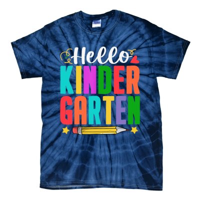 Hello Kindergarten First Day Of School Teachers Students Tie-Dye T-Shirt