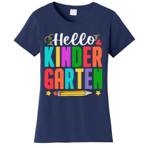 Hello Kindergarten First Day Of School Teachers Students Women's T-Shirt