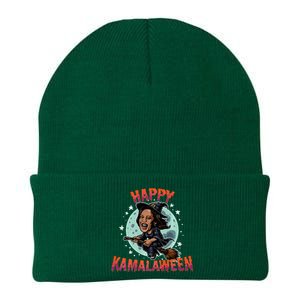 Happy Kamalaween Funny Kamala Harris 2024 Halloween Witch Knit Cap Winter Beanie