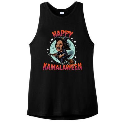 Happy Kamalaween Funny Kamala Harris 2024 Halloween Witch Ladies PosiCharge Tri-Blend Wicking Tank