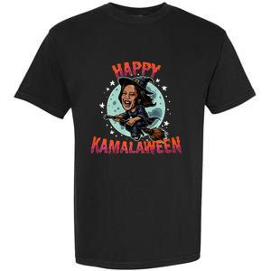 Happy Kamalaween Funny Kamala Harris 2024 Halloween Witch Garment-Dyed Heavyweight T-Shirt