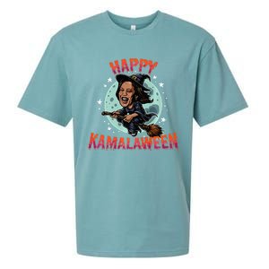 Happy Kamalaween Funny Kamala Harris 2024 Halloween Witch Sueded Cloud Jersey T-Shirt