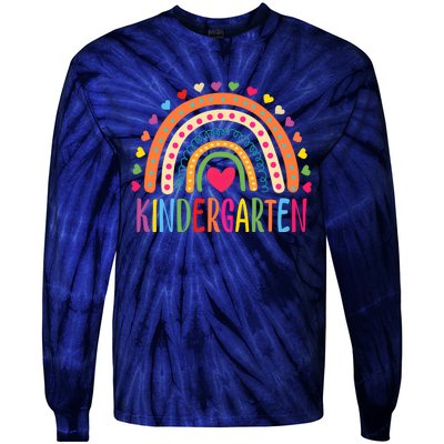 Hello Kindergarten Grade Kindergarten Teacher 1st Day Of School Back To School Tie-Dye Long Sleeve Shirt