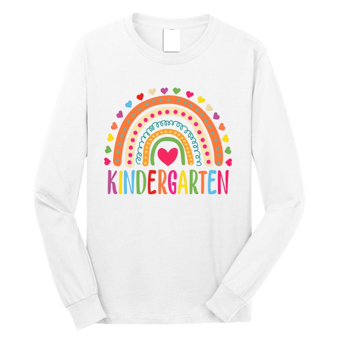 Hello Kindergarten Grade Kindergarten Teacher 1st Day Of School Back To School Long Sleeve Shirt