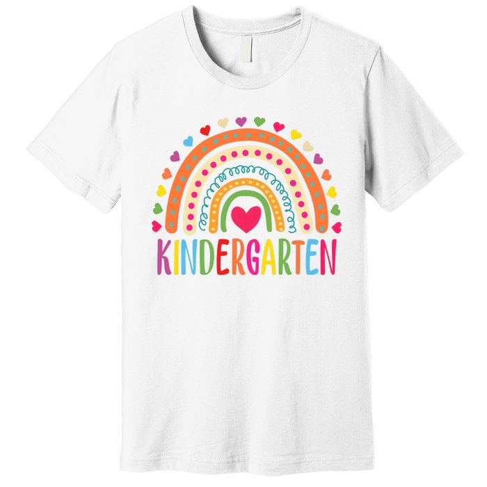 Hello Kindergarten Grade Kindergarten Teacher 1st Day Of School Back To School Premium T-Shirt