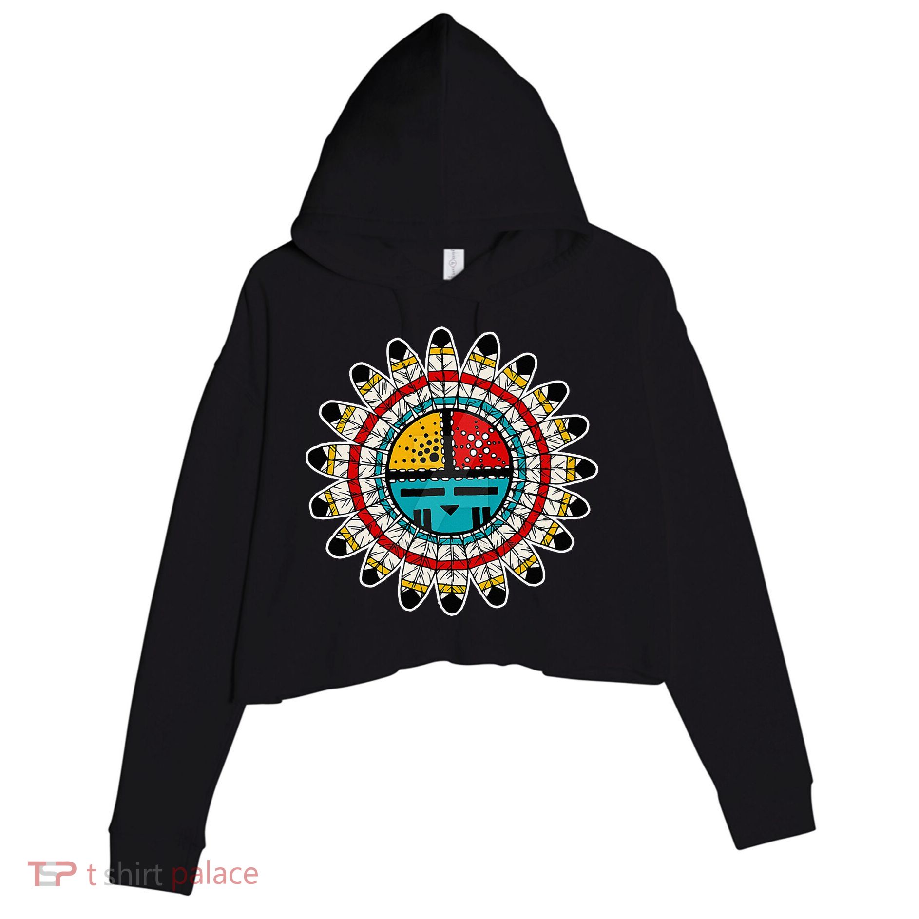 Hopi Kachina Crop Fleece Hoodie
