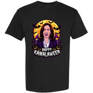 Halloween Kamala Harris Vampire Happy Kamalaween Halloween Long Sleeve Garment-Dyed Heavyweight T-Shirt