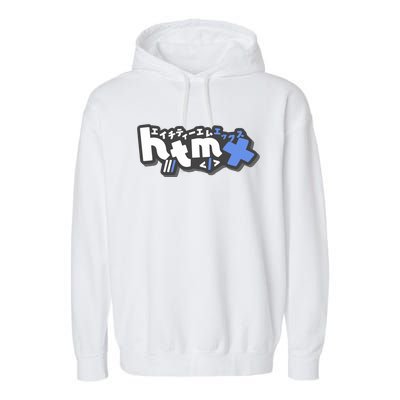 Htmx Katakana Garment-Dyed Fleece Hoodie