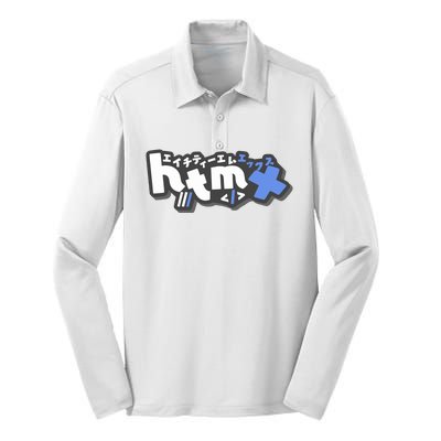 Htmx Katakana Silk Touch Performance Long Sleeve Polo