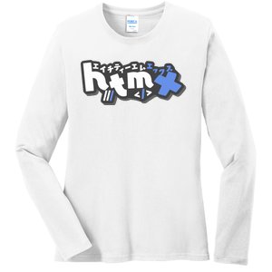 Htmx Katakana Ladies Long Sleeve Shirt