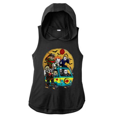 Halloween Killers Horror Movie Horror Characters Halloween Ladies PosiCharge Tri-Blend Wicking Draft Hoodie Tank