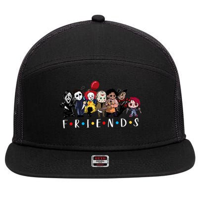 Halloween Killers Horror Movie Horror Characters Friends 7 Panel Mesh Trucker Snapback Hat