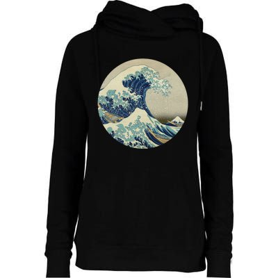 Hokusai Kaiju Womens Funnel Neck Pullover Hood