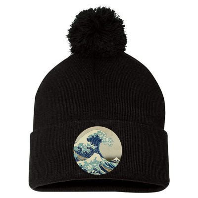 Hokusai Kaiju Pom Pom 12in Knit Beanie