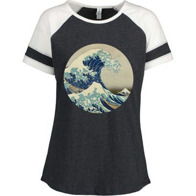 Hokusai Kaiju Enza Ladies Jersey Colorblock Tee