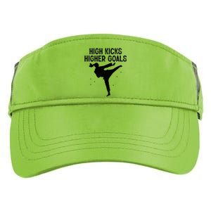 High Kicks Higher Goals Taekwondo Martial Arts Tkd Gift Adult Drive Performance Visor