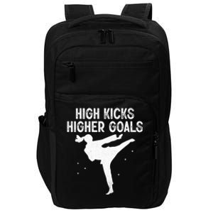 High Kicks Higher Goals Taekwondo Martial Arts Tkd Gift Impact Tech Backpack