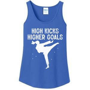 High Kicks Higher Goals Taekwondo Martial Arts Tkd Gift Ladies Essential Tank