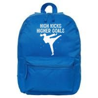 High Kicks Higher Goals Taekwondo Martial Arts Tkd Gift 16 in Basic Backpack