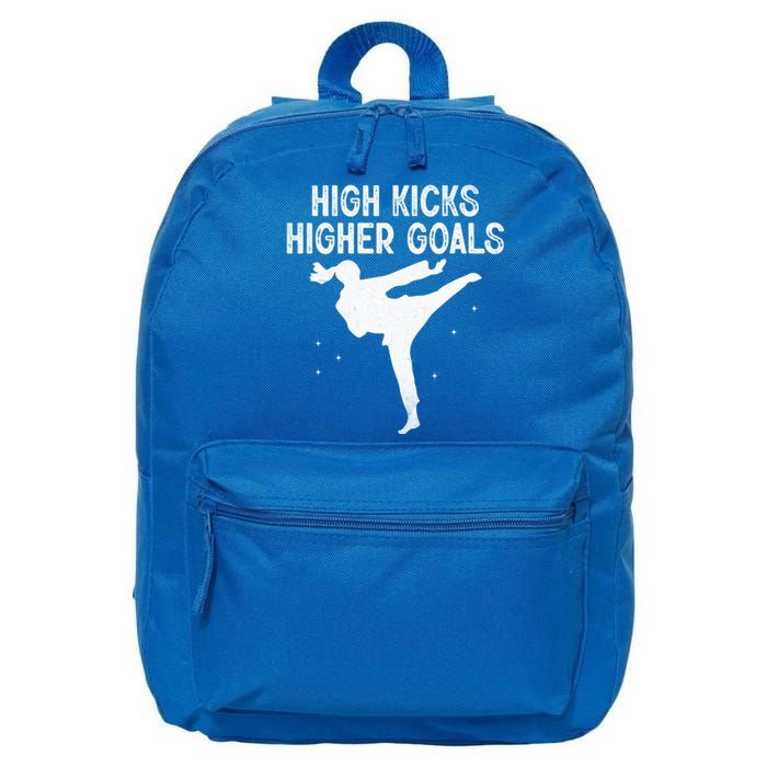 High Kicks Higher Goals Taekwondo Martial Arts Tkd Gift 16 in Basic Backpack