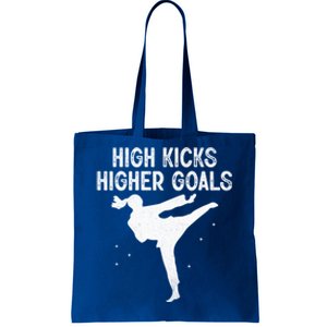 High Kicks Higher Goals Taekwondo Martial Arts Tkd Gift Tote Bag