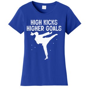 High Kicks Higher Goals Taekwondo Martial Arts Tkd Gift Women's T-Shirt