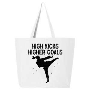 High Kicks Higher Goals Taekwondo Martial Arts Tkd Gift 25L Jumbo Tote