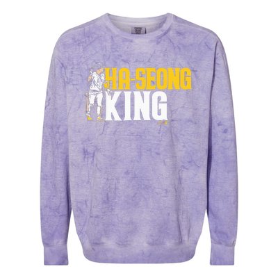 Haseong Kim Haseong King San Diego Baseball Colorblast Crewneck Sweatshirt